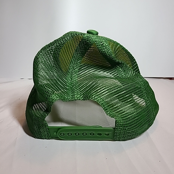 John Deere Embroidered Snapback Trucker Hat Cap Green White Mesh Back Adjustable - Picture 4 of 6
